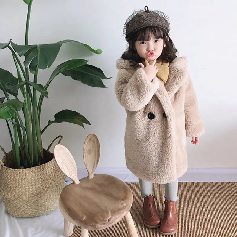 Big Kids Fur Coat In Autumn And Winter Coat Baby Bliss Haven